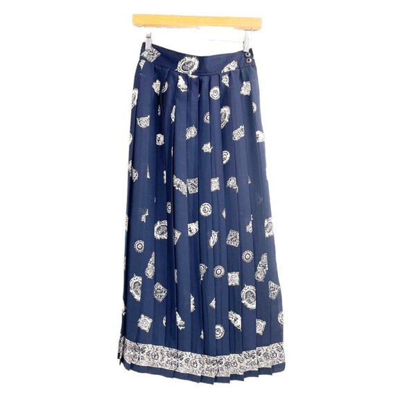 Counterparts Dresses & Skirts - Vintage Counterparts Blue Pleated Coastal Grandma Midi Skirt Womens Size 8